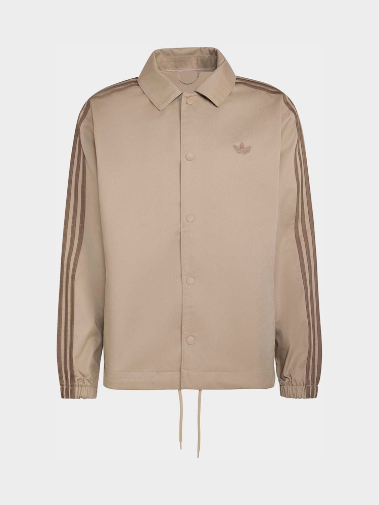 בז' - adidas Originals 3 Stripes Coaches Jacket - תמונה 6 מתוך 6 בז' - adidas Originals 3 Stripes Coaches Jacket - תמונה 6 מתוך 6