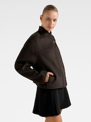 Forever New Brown Lex Felled Bomber Jacket - Image 4 of 5