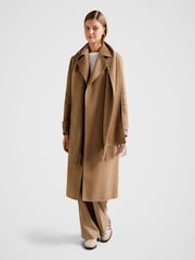 Forever New Brown Saige Felled Scarf Coat - Image 2 of 5