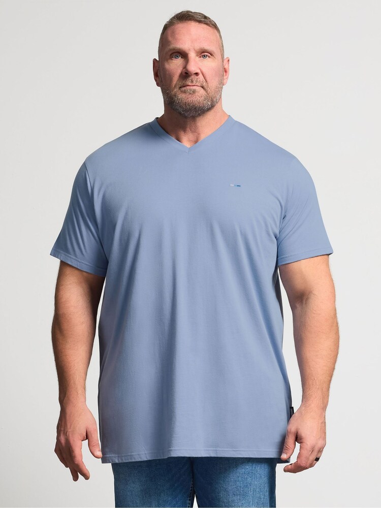BadRhino Big & Tall Blue Longline V-Neck T-Shirts 5 Pack - Image 2 of 8