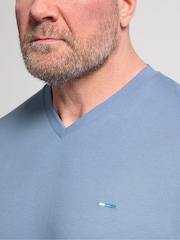 BadRhino Big & Tall Blue Longline V-Neck T-Shirts 5 Pack - Image 5 of 8