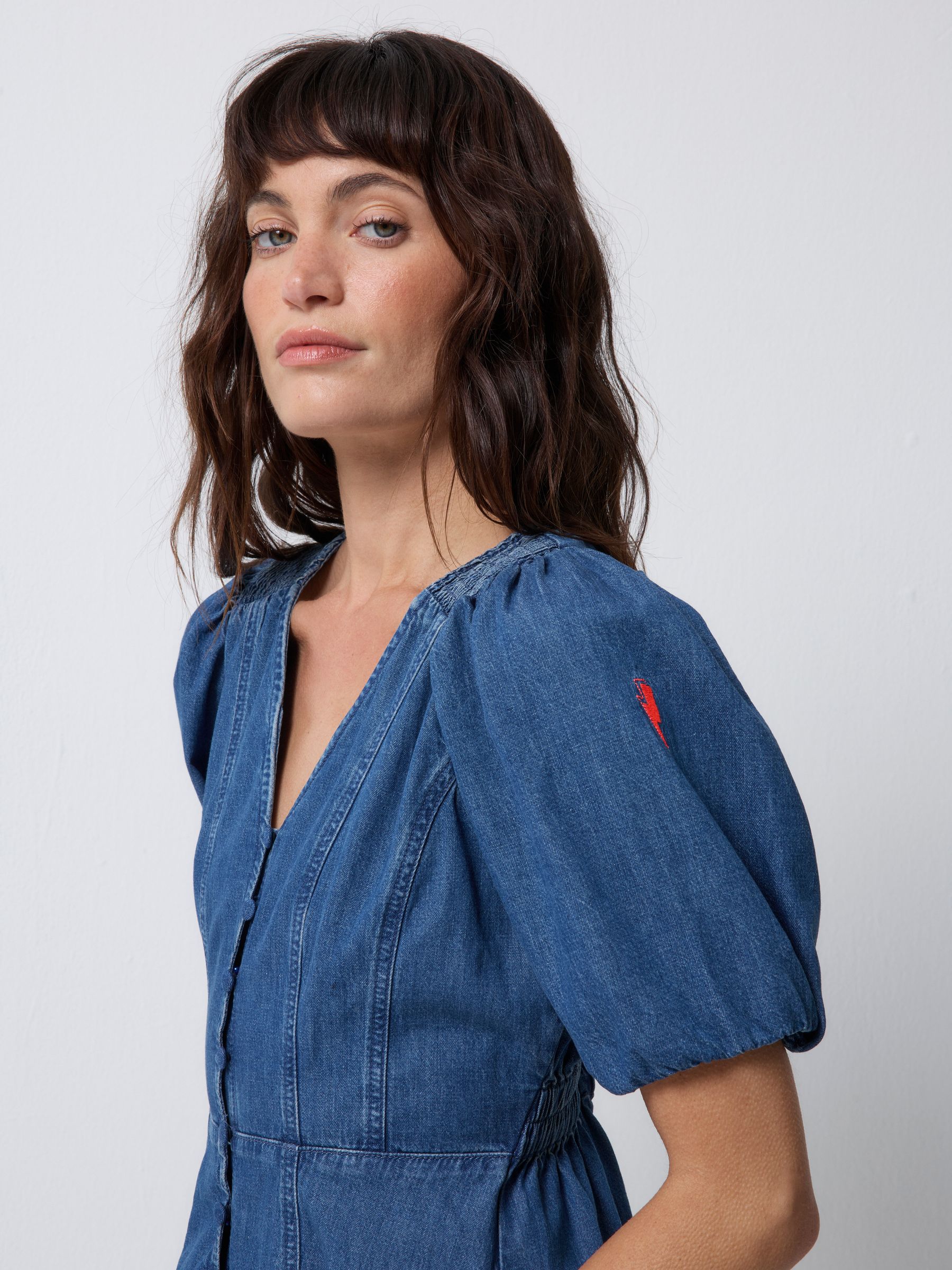 Buy SCAMP & DUDE Blue Denim Button Through Dress from Next USA