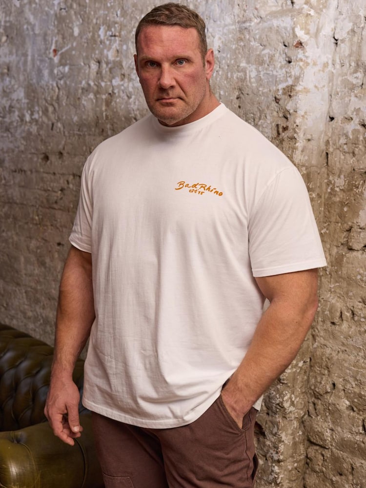 BadRhino Big & Tall White Tiger Star T-Shirt - Image 2 of 5