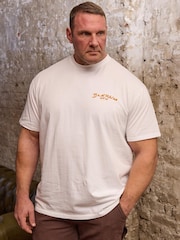 BadRhino Big & Tall White Tiger Star T-Shirt - Image 3 of 5