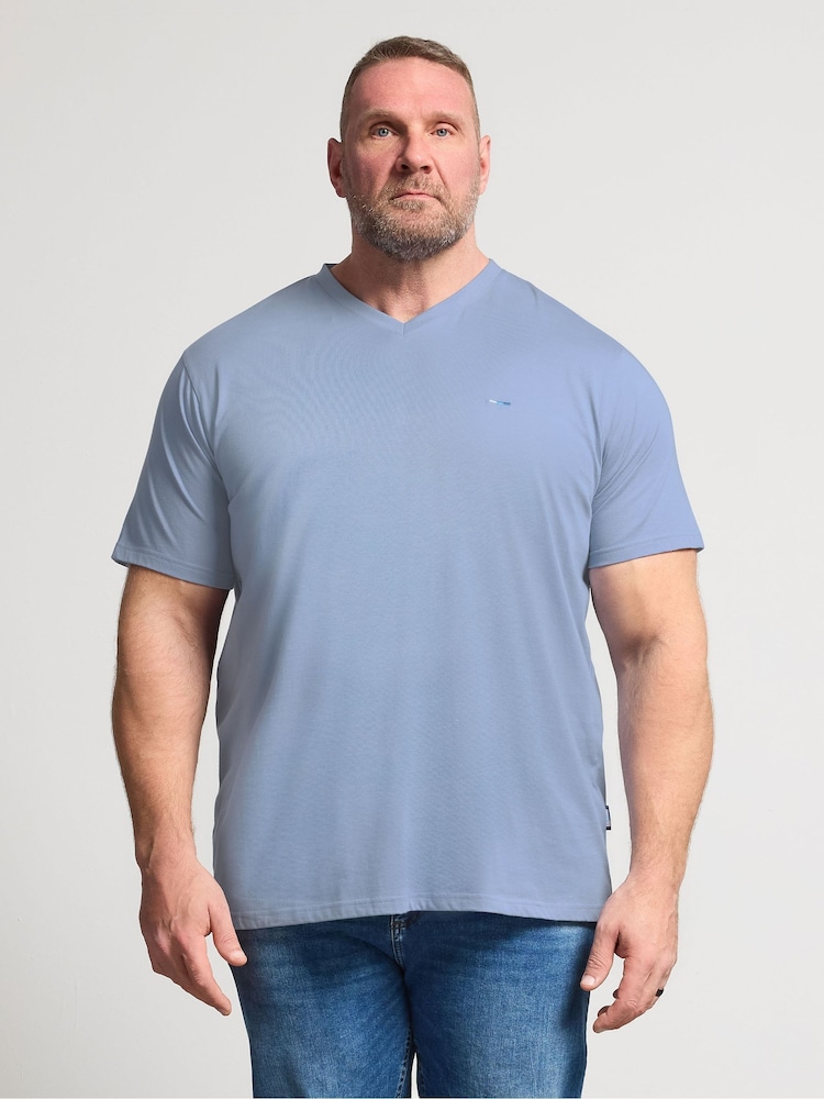 BadRhino Big & Tall Blue V-Neck T-Shirts 5 Pack - Image 2 of 8