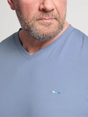 BadRhino Big & Tall Blue V-Neck T-Shirts 5 Pack - Image 5 of 8