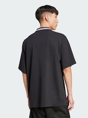 adidas Originals Black Adicolor Loose Polo Shirt - Image 2 of 6