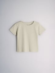 The Set 4 Pack Cropped Jersey Rib Short Sleeve T-Shirts Pink/Grey/Green/White - Image 2 of 6