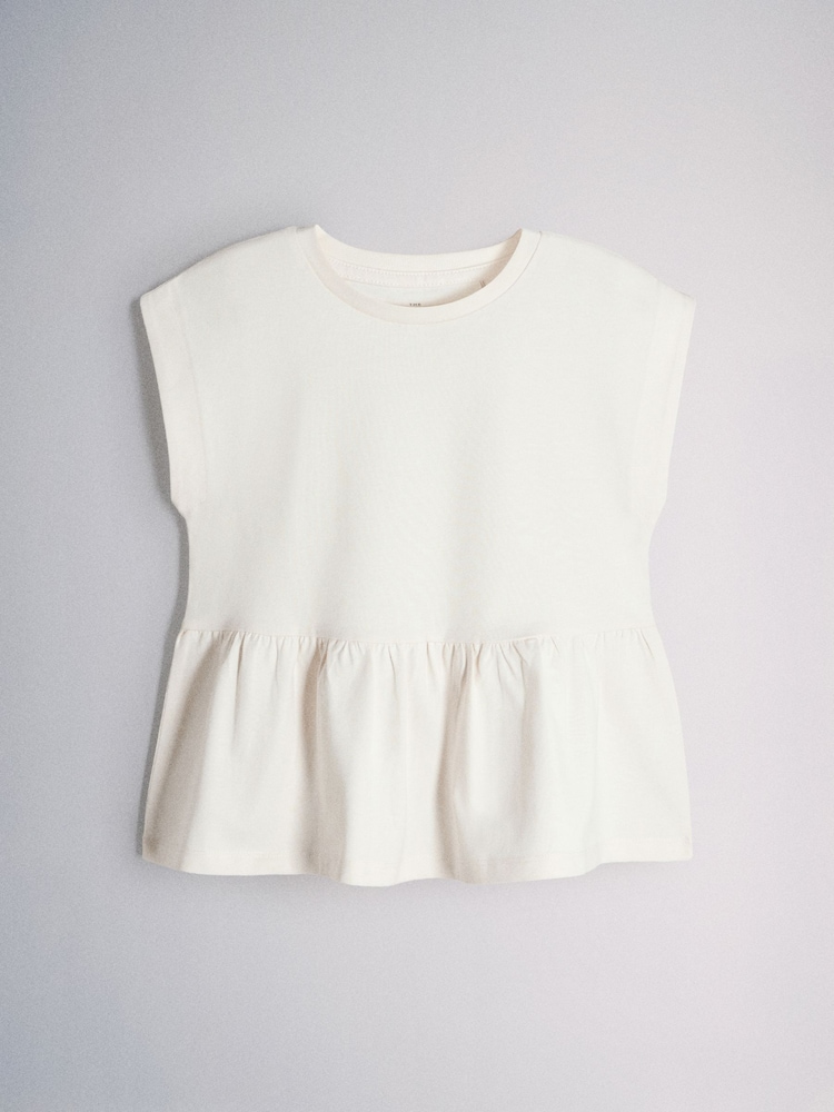 The Set 3 Pack Jersey Peplum Sleeveless Tops Pink/Cream - Image 2 of 6