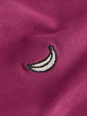 The Set 5 Pack Cropped Oversized T-Shirt with Embroidered Motif Pink/Purple/White - Image 12 of 13