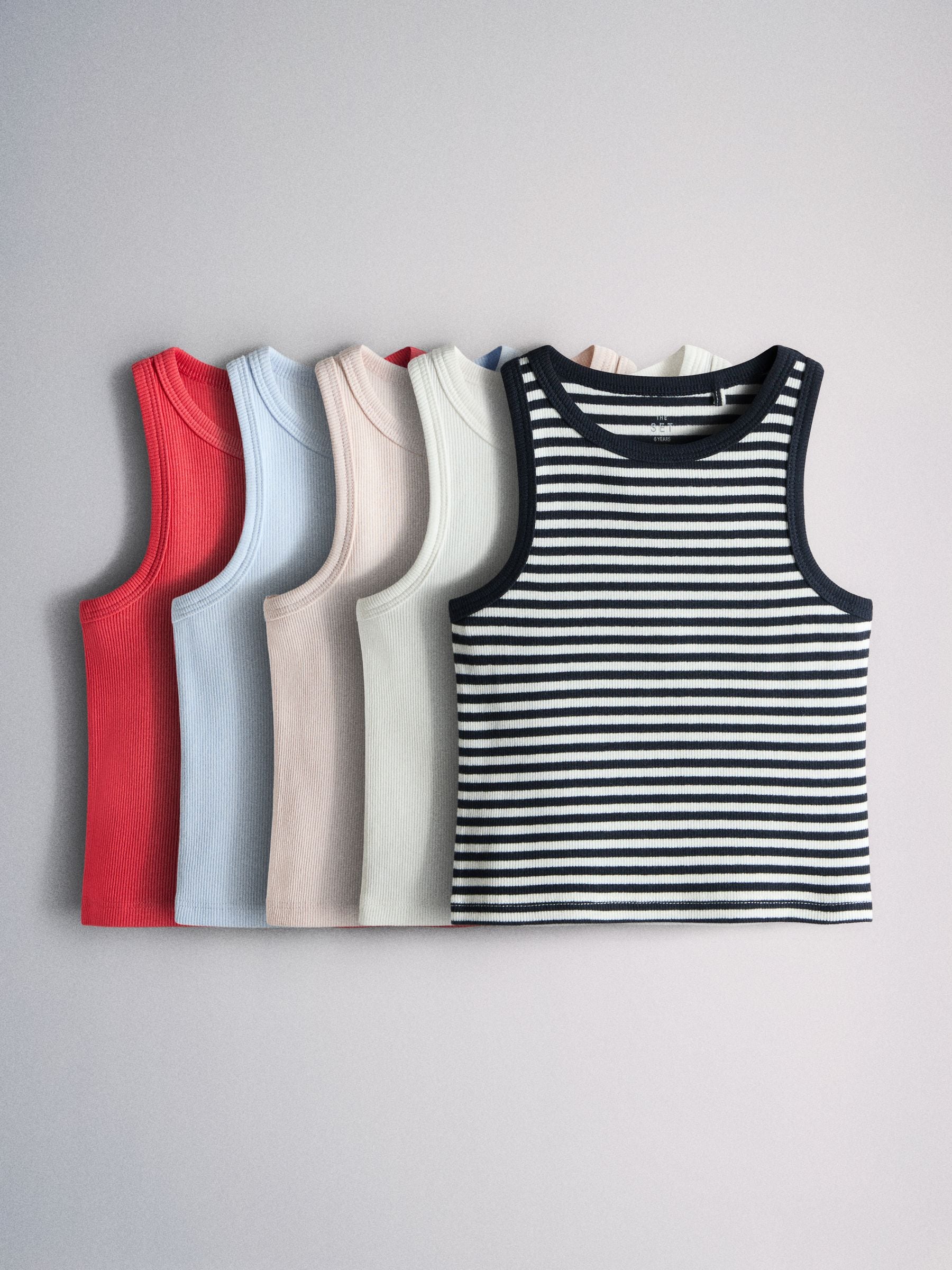 新品★ CROPPED JACKET SET VEST TOP Comprar The Set 5 Pack Cropped Rib Vests from Next Brazil