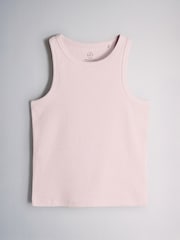 The Set 5 Pack Jersey Rib Vests Pink/Purple/White - Image 4 of 7