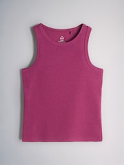 The Set 5 Pack Jersey Rib Vests Pink/Purple/White - Image 6 of 7