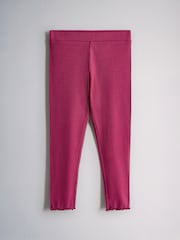 The Set 4 Pack Jersey Rib Leggings Pink/Navy Blue/Purple - Image 5 of 7