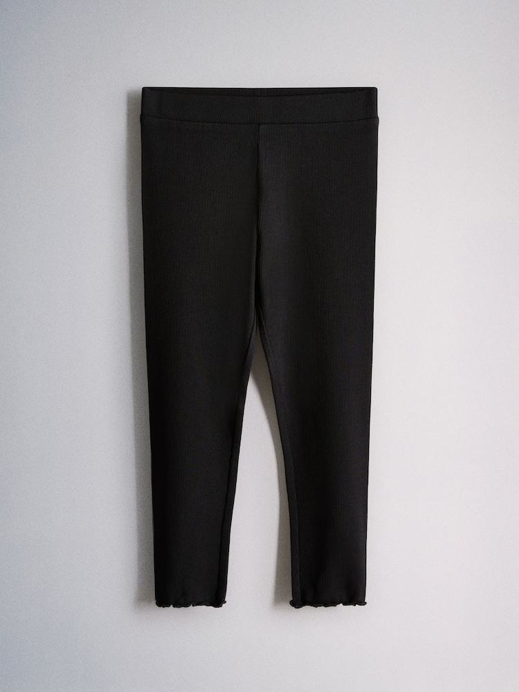 The Set 5 Pack Jersey Rib Leggings Black/Brown/Neutral - Image 2 of 8