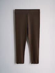 The Set 5 Pack Jersey Rib Leggings Black/Brown/Neutral - Image 3 of 8