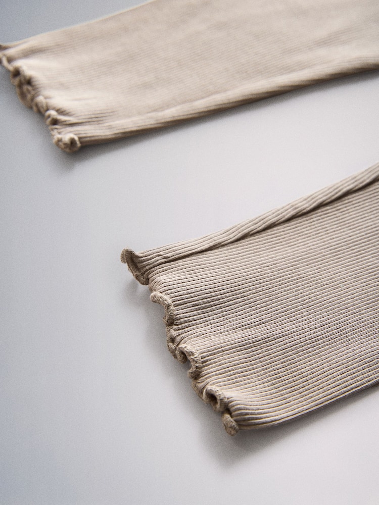 The Set 5 Pack Jersey Rib Leggings Black/Brown/Neutral - Image 8 of 8