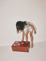 The Set 3 Pack Short Sleeve Rib Henley Dresses Blue/Grey/Stripe - Image 6 of 12