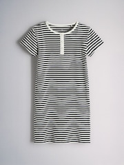 The Set 3 Pack Short Sleeve Rib Henley Dresses Blue/Grey/Stripe - Image 9 of 12