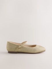 Gold Glitter Wide Fit (G) Mary Jane Occasion Shoes - Image 2 of 5