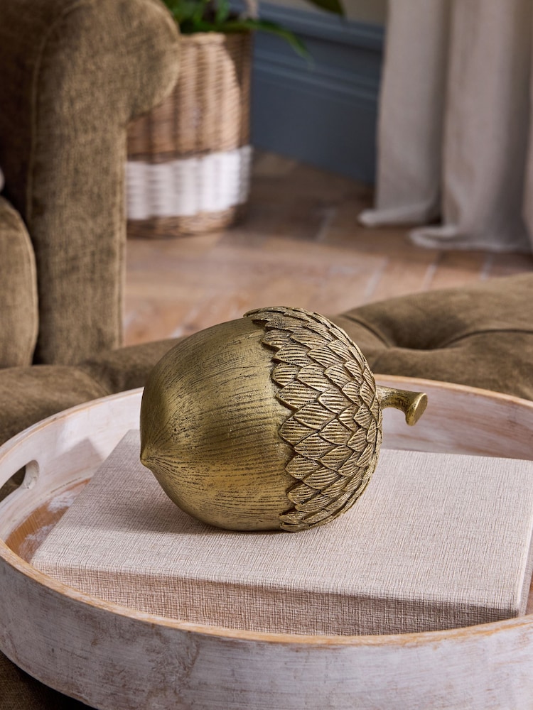 Antiqued Finish Acorn Ornament - Imagen 1 de 3
