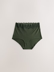 Rust Red Full Brief Ostomy Cotton Lace Stoma Knickers 4 Pack - Image 3 of 7