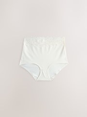 Rust Red Full Brief Ostomy Cotton Lace Stoma Knickers 4 Pack - Image 4 of 7
