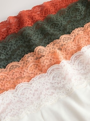 Rust Red Full Brief Ostomy Cotton Lace Stoma Knickers 4 Pack - Image 7 of 7