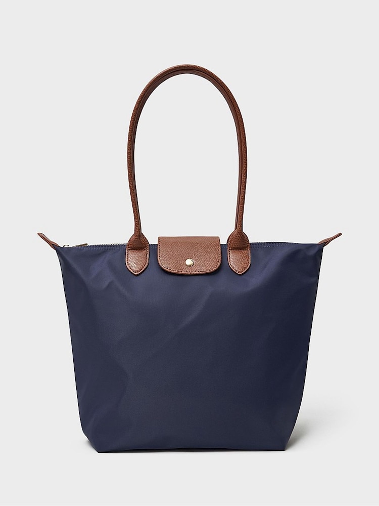 Crew Clothing Blue Classic Zip Top Nylon Tote Bag - Image 1 of 2 Crew Clothing Blue Classic Zip Top Nylon Tote Bag - Image 1 of 2