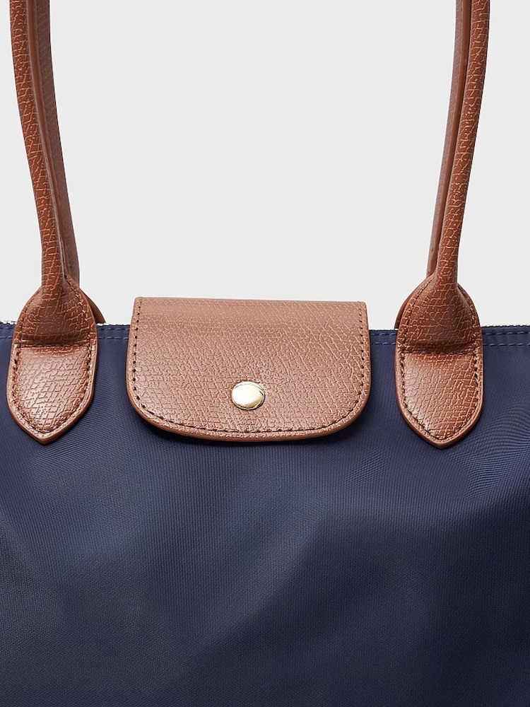 Crew Clothing Blue Classic Zip Top Nylon Tote Bag - Image 2 of 2 Crew Clothing Blue Classic Zip Top Nylon Tote Bag - Image 2 of 2