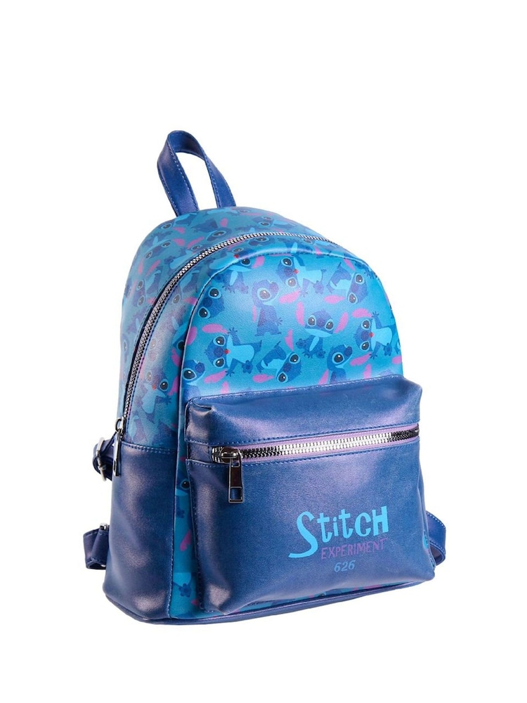 Peers Hardy Disney Stitch All Over Print Blue Backpack - Image 1 of 5 Peers Hardy Disney Stitch All Over Print Blue Backpack - Image 1 of 5