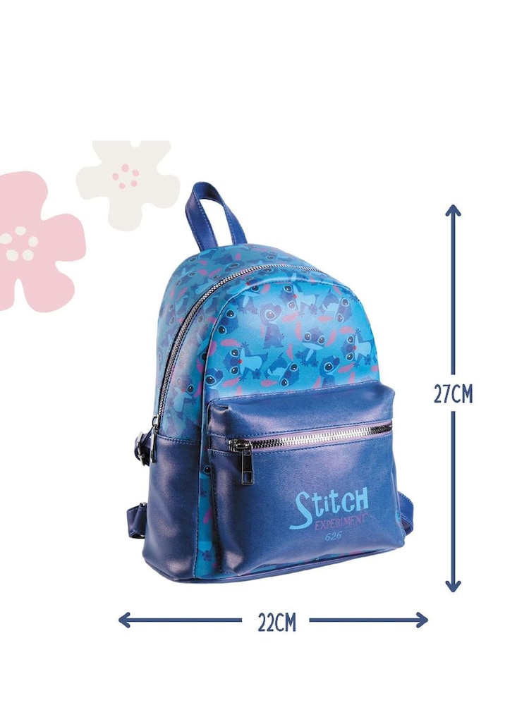 Peers Hardy Disney Stitch All Over Print Blue Backpack - Image 5 of 5 Peers Hardy Disney Stitch All Over Print Blue Backpack - Image 5 of 5
