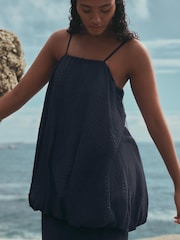 Azul marino - Strappy Bubble Hem Cami Top - Imagen 1 de 9