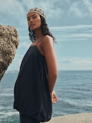 Azul marino - Strappy Bubble Hem Cami Top - Imagen 2 de 9