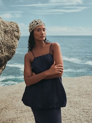 Azul marino - Strappy Bubble Hem Cami Top - Imagen 3 de 9