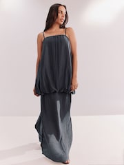 Azul marino - Strappy Bubble Hem Cami Top - Imagen 7 de 9
