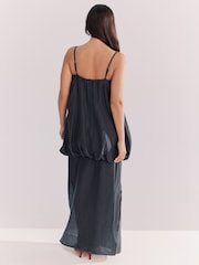 Azul marino - Strappy Bubble Hem Cami Top - Imagen 8 de 9