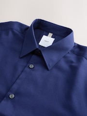 Sapphire Blue Regular Fit Cotton Rich Textured Easy Care Smart Shirt - Image 7 of 8