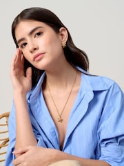 Aela Gold Tone Stainless Steel Starfish Necklace - Image 1 of 3