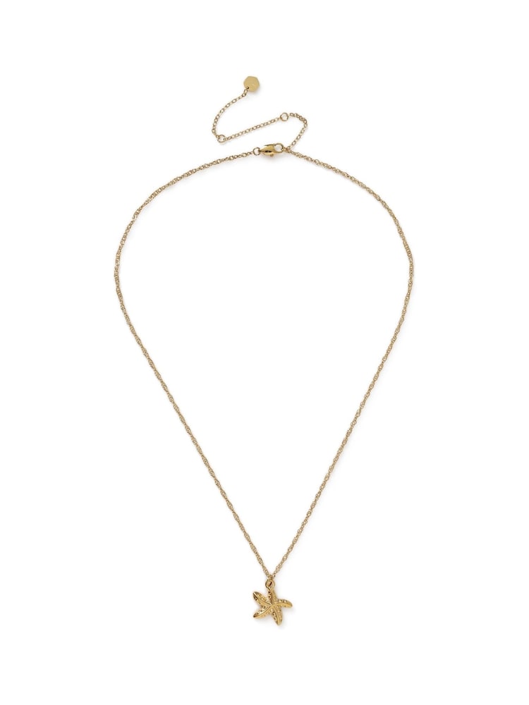 Aela Gold Tone Stainless Steel Starfish Necklace - Image 2 of 3