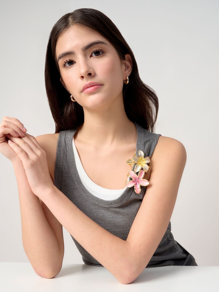 Aela Pink Metal Flower Hair Claws Multipack - Image 1 of 4