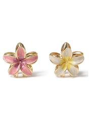 Aela Pink Metal Flower Hair Claws Multipack - Image 3 of 4