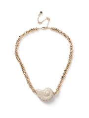 Aela Gold Tone Statement Conch Necklace - Image 2 of 3
