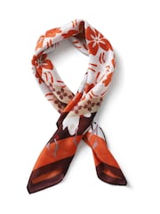 Aela Orange Printed Scarf - Image 1 of 2
