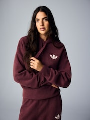 Rojo burdeos - adidas Originals Essential Knit Hoodie - Imagen 1 de 11