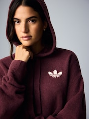 Rojo burdeos - adidas Originals Essential Knit Hoodie - Imagen 3 de 11