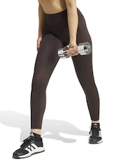 adidas Brown Optime PrimeLift Leggings - Image 1 of 6