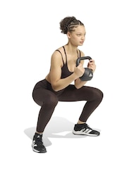 adidas Brown Optime PrimeLift Leggings - Image 3 of 6
