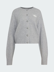 adidas Originals Grey Essential Knit Cardigan - Image 15 of 15