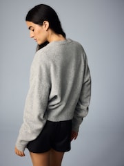 adidas Originals Grey Essential Knit Cardigan - Image 2 of 15